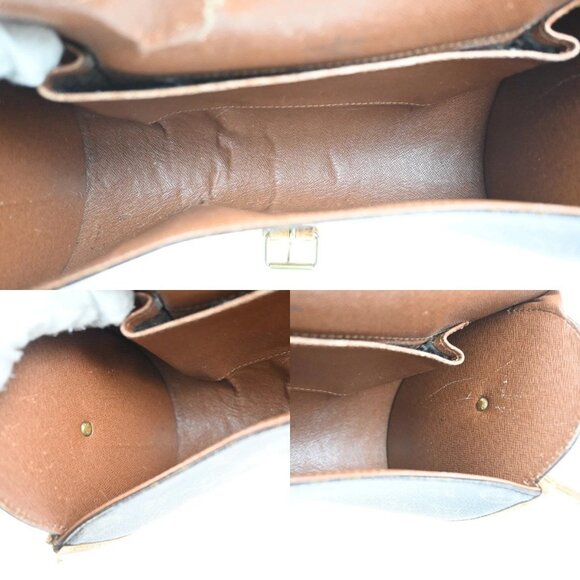 LOUIS VUITTON Logo Marne Shoulder Bag Monogram Leather Brown M51369 60MA308